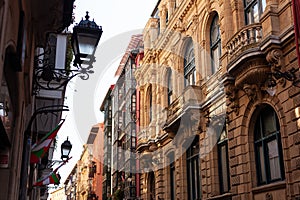 Houses in the old town called casco viejo, Bilbao