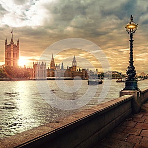 Houses of Parliament and Big Ben, London