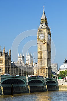 The Houses of Parliament and Big Ben, London, UK