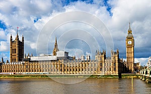 Houses of Parliament and Big Ben in London, UK