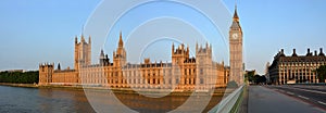 Houses of Parliament & Big Ben Panorama from Westminster Bridge.