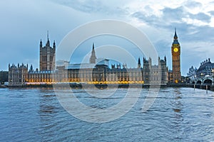 Houses of Parliament with Big Ben, Westminster Palace, London, England