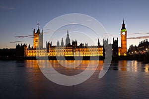 Houses Of Parliament At Dusk