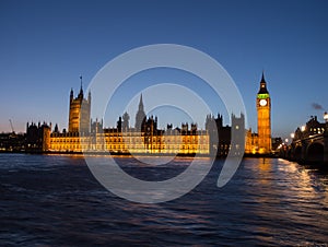 Houses Of Parliament In London At Night