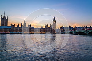 Houses of Parliament at Sunset