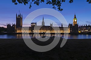 Houses of Parliament at sunset  London  UK