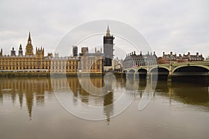 Houses of Parliament and Westminster Bridge, London