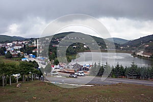 Houses and pond of Persembe Yaylasi, Ordu