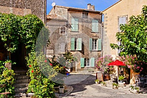 Houses of a quaint village in Provence, France