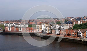 Houses on the quays of Newcastle.