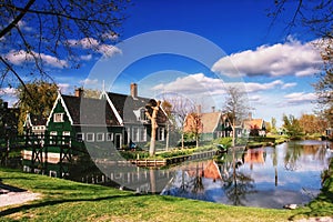 Houses on the river bank