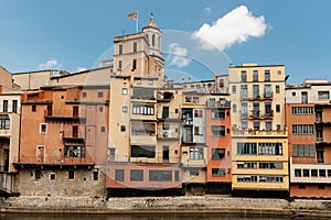 Houses and river of Gerona, Spain photo