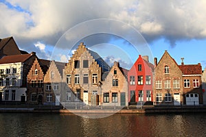 Houses at the riverside, Bruges