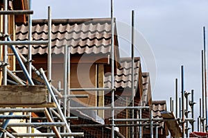 Houses and scaffold photo