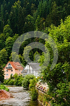 Houses in schiltach black forest, Germany
