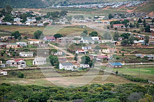 Landscape shot of rsmall town in south africa