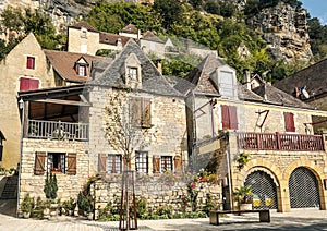 Houses on the side of a mountain