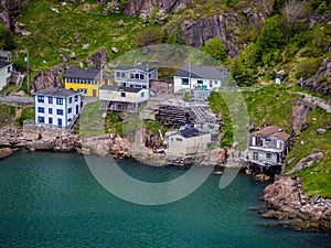 Houses by signal hill in St. John`s