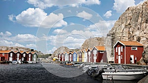 Houses in Smogen on the Swedish west coast