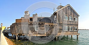 Houses on stilts, palafito, in Castro, Chiloe