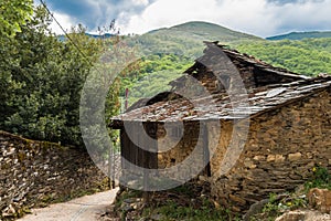 Houses, streets and mountains of Spain.