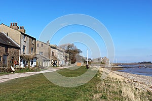 Houses at Sunderland Point by River Lune estuary