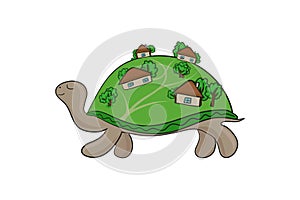 Houses on the tortoise shell