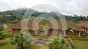 Houses in the town Mvila, Cameroon