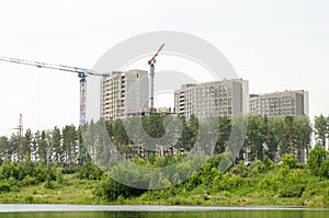 Houses under construction