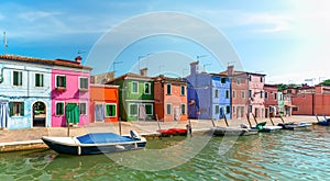 Houses in venetian city Burano