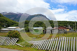 Houses in Villa O`Higgins, Carretera Austral, Chile