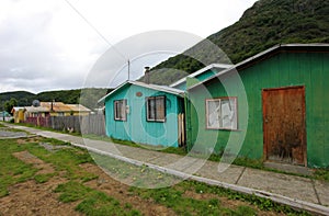 Houses in Villa O`Higgins, Carretera Austral, Chile