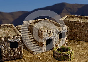 Houses and villages typical of the biblical times of Israel, Jerusalem, Nazareth, Galilee, and cities of Asia Minor. 3D photo