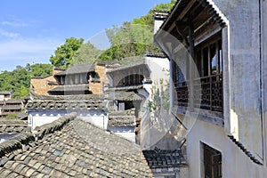 Houses of wealthy farmers in the huangling mountain village, adobe rgb