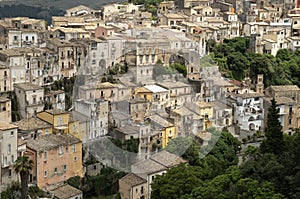 Housesof baroque city Ragusa Ibla, Sicilia, Italy photo