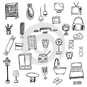 Housewares sketch vector symbol