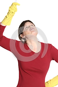 Housewife cleaning photo