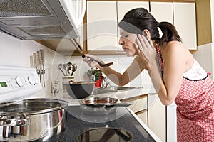 Housewife in the kitchen