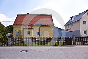 Housing area in a suburban street