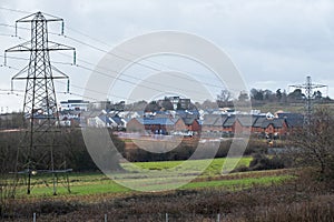 Housing development in the Devon countryside UK