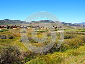 Housing development on the prairie in Colorado