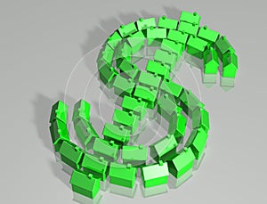 Housing market dollar symbol