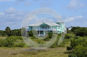 Housing on marsh, Florida