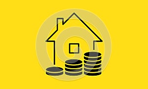 Housing payments. Mortgage loan concept, purchase house, home ownership, bank down payment, long term interest rate