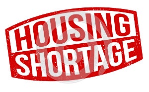 Housing shortage grunge rubber stamp