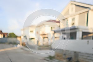 Housing subdivision blur background