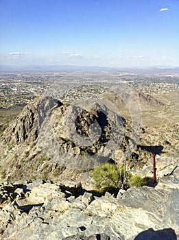 Housing subdivision of Phoenix Arizona from the hills