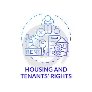 Housing and tenants rights concept icon