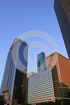 Houston downtown city urban buildings