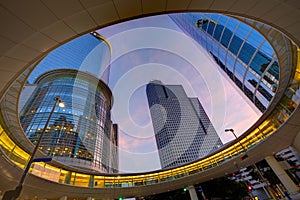 Houston Downtown sunset skyscrapers Texas